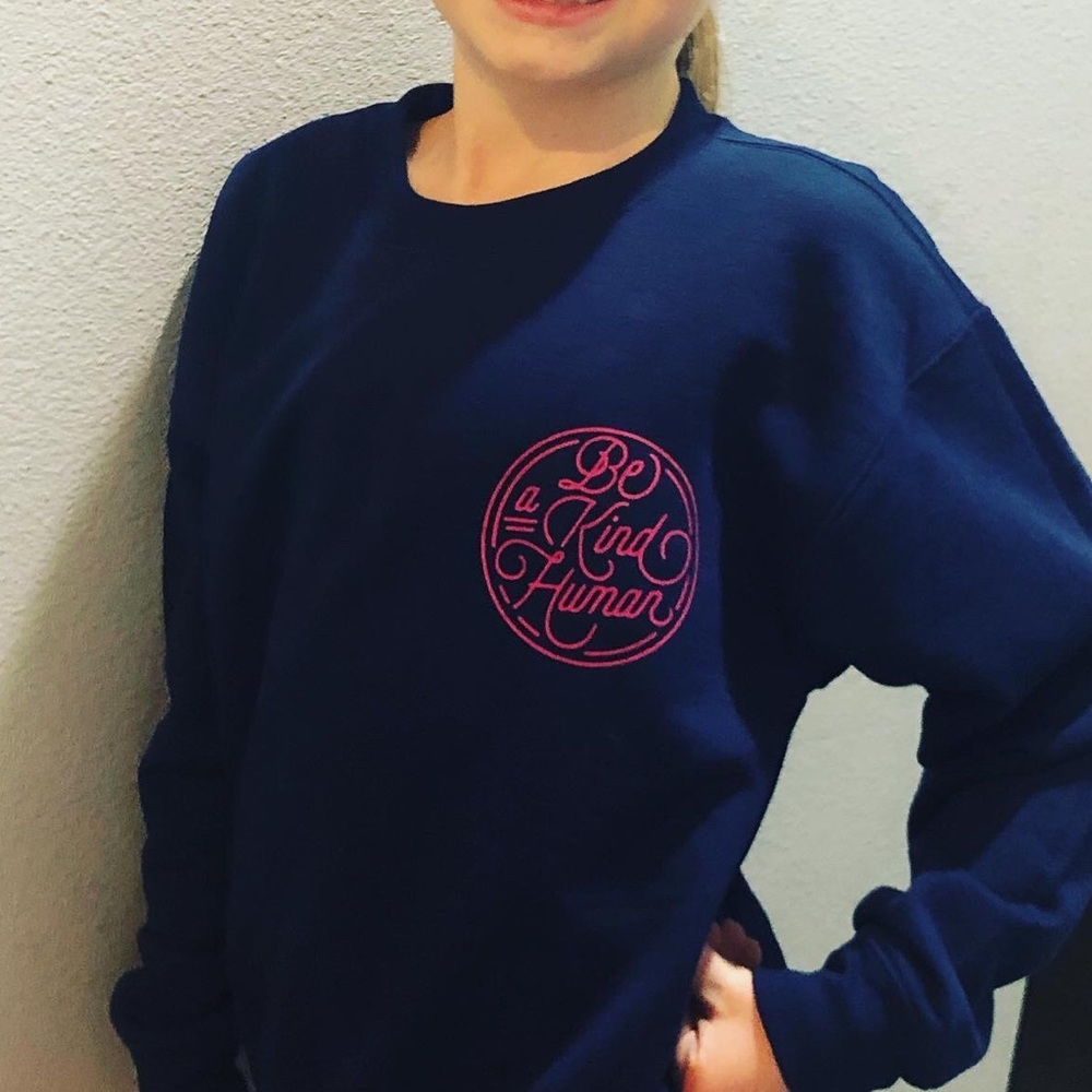 Navy “Be A Kind Human” sweatshirt